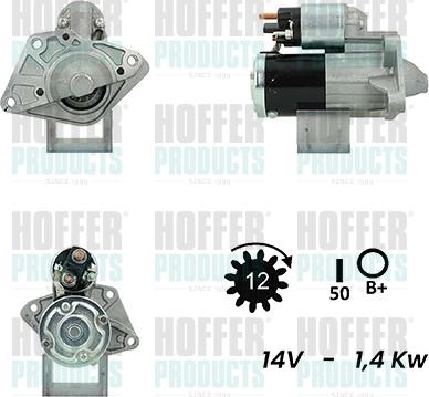 Hoffer H5010988G - Стартер avtokuzovplus.com.ua