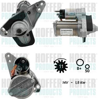 Hoffer H5010989G - Стартер autocars.com.ua