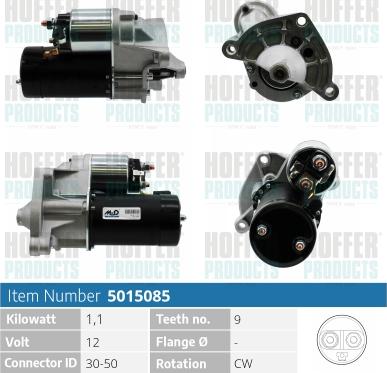 Hoffer H5015085 - Стартер autodnr.net