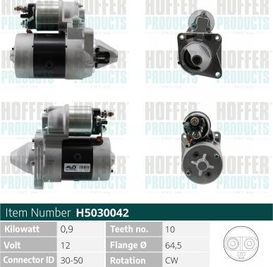 Hoffer H5030042 - Стартер autodnr.net