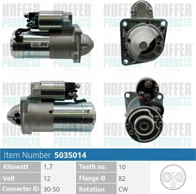 Hoffer H5035014 - Стартер autodnr.net