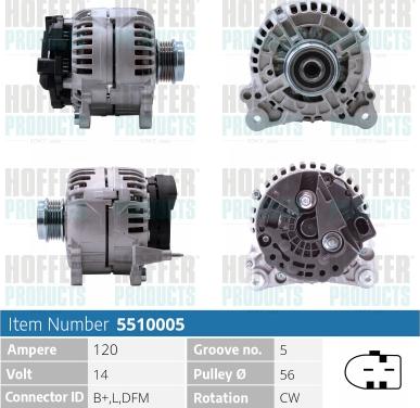 Hoffer H5510005 - Генератор autodnr.net