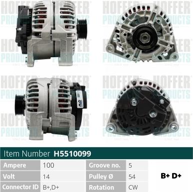 Hoffer H5510099G - Генератор autodnr.net