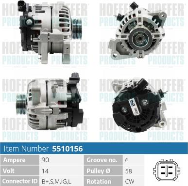 Hoffer H5510156 - Генератор autodnr.net