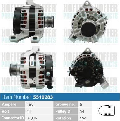 Hoffer H5510283 - Генератор avtokuzovplus.com.ua