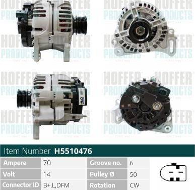 Hoffer H5510476 - Генератор avtokuzovplus.com.ua