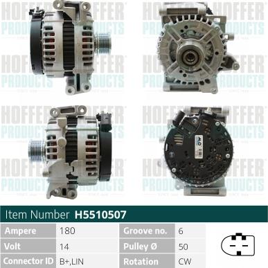 Hoffer H5510507 - Генератор avtokuzovplus.com.ua