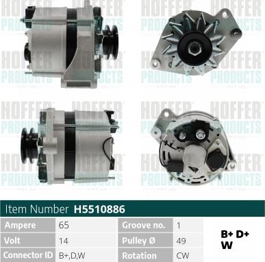 Hoffer H5510886 - Генератор avtokuzovplus.com.ua