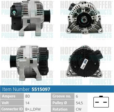 Hoffer H5515097 - Генератор autodnr.net