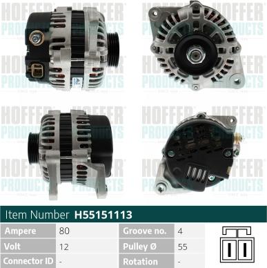 Hoffer H55151113 - Генератор autodnr.net