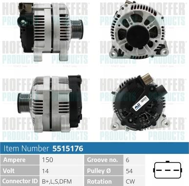 Hoffer H5515176 - Генератор avtokuzovplus.com.ua