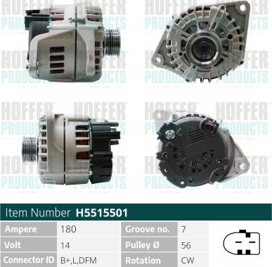 Hoffer H5515501 - Генератор autodnr.net