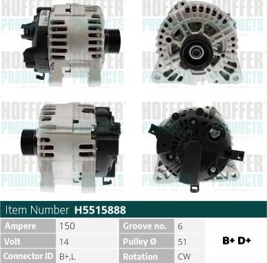 Hoffer H5515888 - Генератор autodnr.net