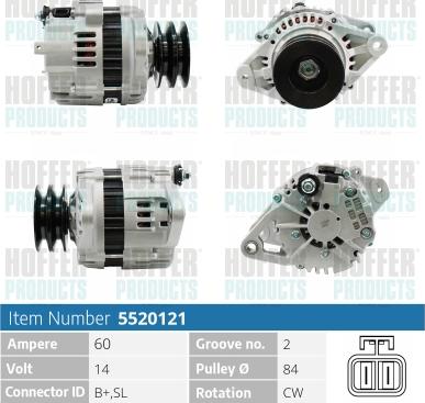 Hoffer H5520121 - Генератор avtokuzovplus.com.ua