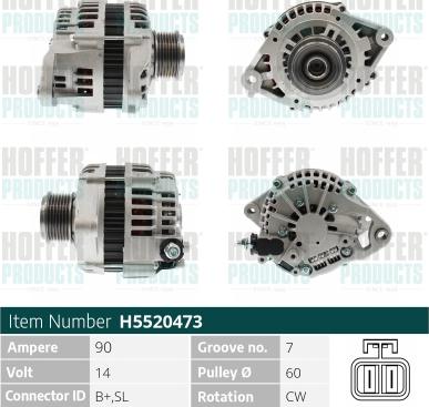 Hoffer H5520473 - Генератор autodnr.net