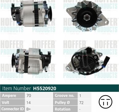 Hoffer H5520920 - Генератор autodnr.net