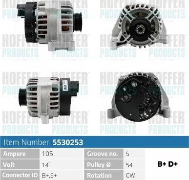 Hoffer H5530253 - Генератор avtokuzovplus.com.ua