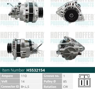 Hoffer H5532154 - Генератор avtokuzovplus.com.ua