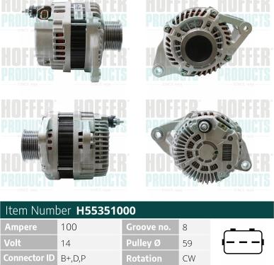 Hoffer H55351000 - Генератор autodnr.net