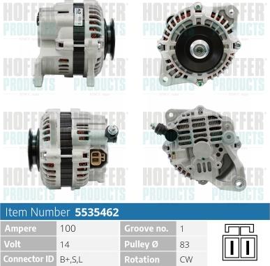 Hoffer H5535462 - Генератор avtokuzovplus.com.ua