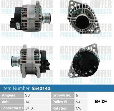 Hoffer H5540140 - Генератор autodnr.net