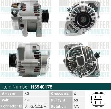 Hoffer H5540178 - Генератор autodnr.net