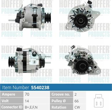 Hoffer H5540238 - Генератор avtokuzovplus.com.ua