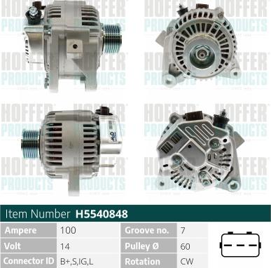 Hoffer H5540848 - Генератор autodnr.net