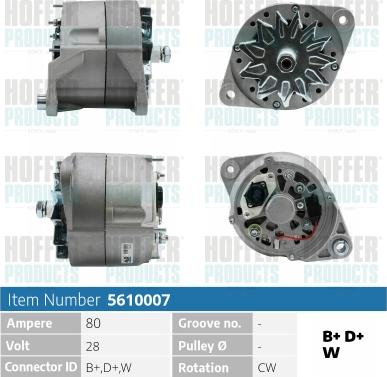 Hoffer H5610007 - Генератор avtokuzovplus.com.ua