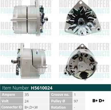 Hoffer H5610024 - Генератор avtokuzovplus.com.ua