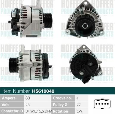 Hoffer H5610040 - Генератор autodnr.net