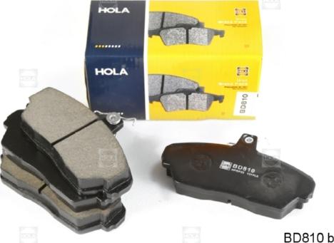 Hola BD810 - Тормозные колодки дисковые передние GAZ Volga 3102-3110 Gazelle 2705-3302  Sobol 2217-2752 autodnr.net