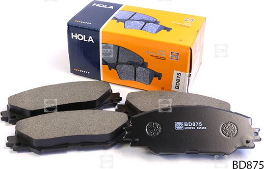 Hola BD875 - Тормозные колодки дисковые передние TOYOTA Rav 4 III-IV  Auris E150 E180  Auris Touring Sports  autodnr.net