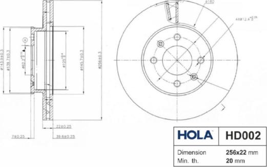 Hola HD002 - Тормозной диск autodnr.net