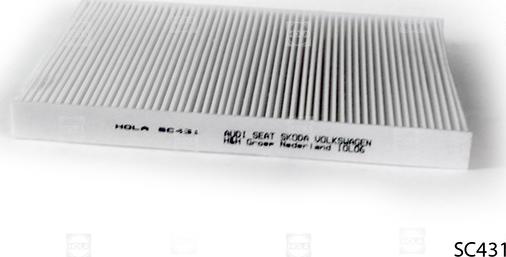 Hola SC431 - Фільтр, повітря у внутрішній простір autocars.com.ua