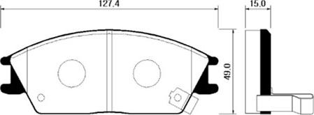 BENDIX 572268B - Гальмівні колодки, дискові гальма autocars.com.ua
