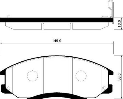 HSB Gold HP0014 - Тормозные колодки, дисковые, комплект autodnr.net