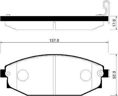 HSB Gold HP0017 - Тормозные колодки, дисковые, комплект avtokuzovplus.com.ua