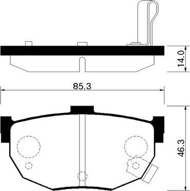 NISSAN 4406065 - Гальмівні колодки, дискові гальма autocars.com.ua