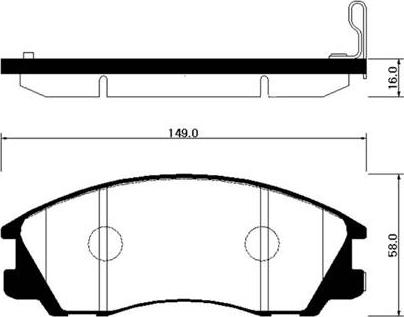 HSB Gold HP0022 - Тормозные колодки, дисковые, комплект autodnr.net