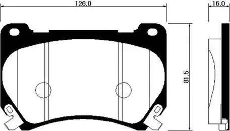 Koreastar KBPH-096 - Гальмівні колодки, дискові гальма autocars.com.ua