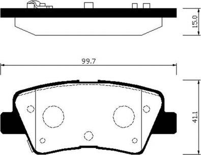 Key Parts KBP2370 - Гальмівні колодки, дискові гальма autocars.com.ua