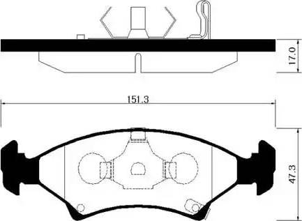 BENDIX 572388B - Гальмівні колодки, дискові гальма autocars.com.ua