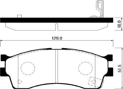 HSB Gold HP1008 - Комплект гальмівних колодок  - дискові autocars.com.ua