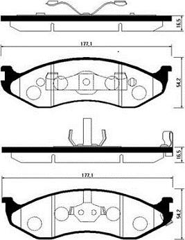 Jeep 0K04883344 - Гальмівні колодки, дискові гальма autocars.com.ua