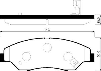 Japanparts JPAK00 - Тормозные колодки, дисковые, комплект avtokuzovplus.com.ua