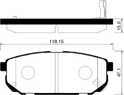 Sangsin Brake GP1154 - Гальмівні колодки, дискові гальма autocars.com.ua