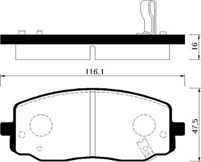 BMW 5810107A00 - Гальмівні колодки, дискові гальма autocars.com.ua