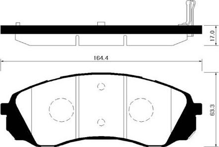 Akyoto AKD12103 - Тормозные колодки, дисковые, комплект avtokuzovplus.com.ua