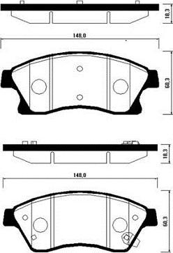 Starline BD S738 - Гальмівні колодки, дискові гальма autocars.com.ua